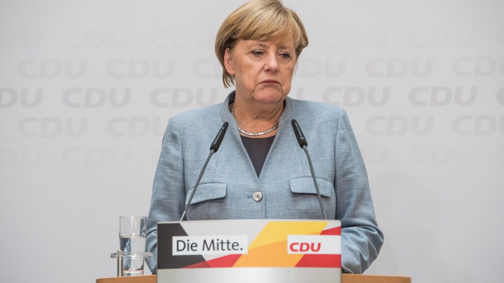 Traurige Angela Merkel